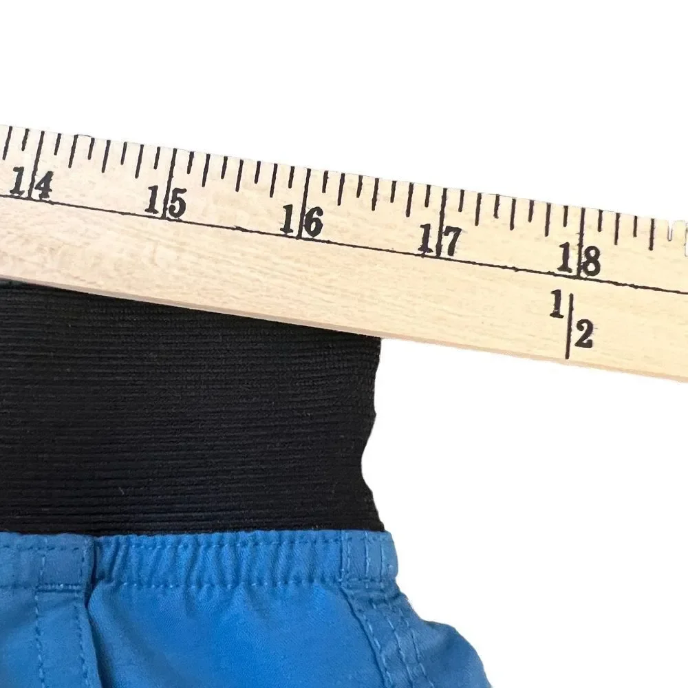 PRANA Mens Black‎ Elastic Waist Unlined Blue Short Size XL Inseam 10
